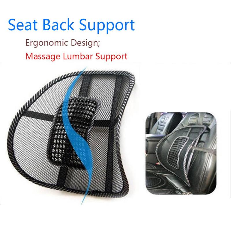 Chair Back Support Massage Cushion Mesh Relief Lumbar Brace Car Truck Office Home Cushion Seat Chair Lumbar Back Support Chair - ebowsos
