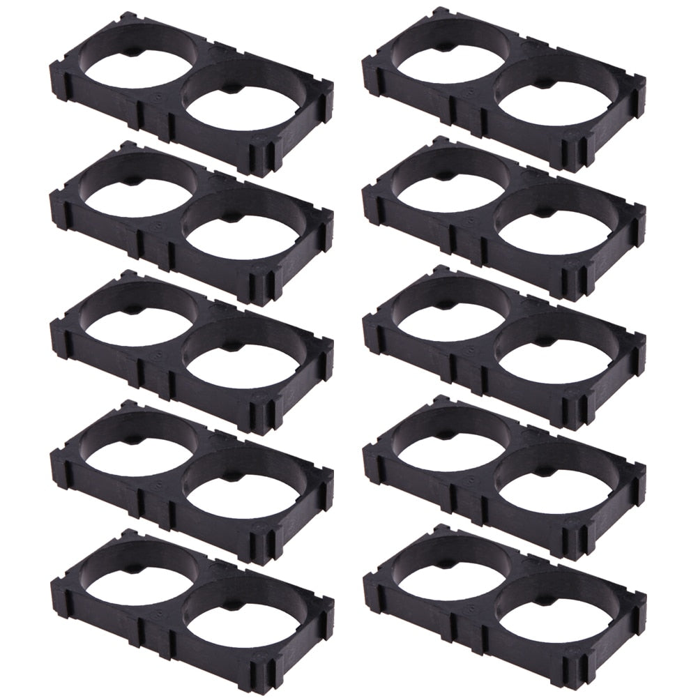 Charger Storage Boxes 10pcs/lot 32650 2x Battery Holder Bracket Cell Safety Anti Vibration Plastic for Assembling 32650 Battery - ebowsos