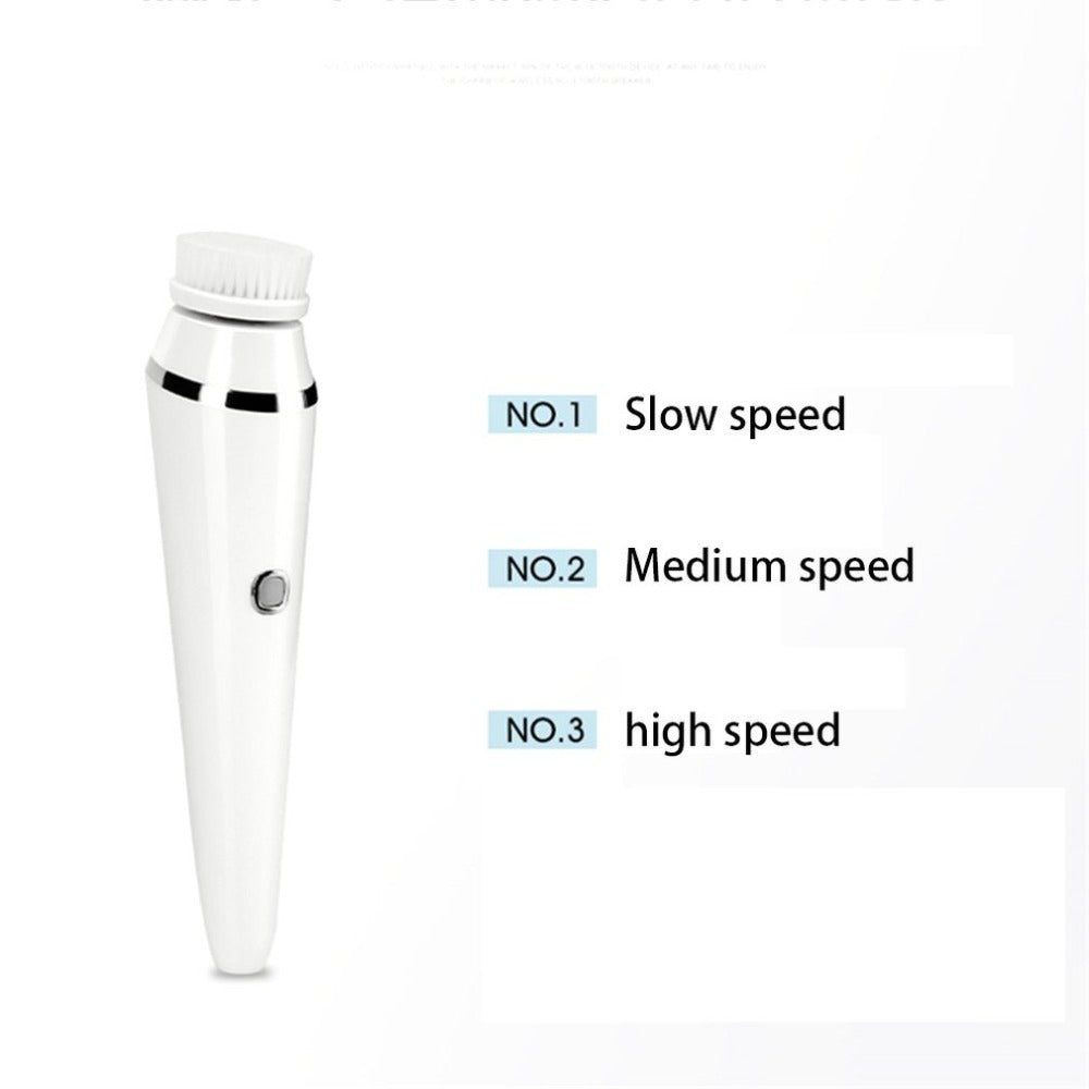 Charging Three-In-One Cleansing Instrument Electric Cleaning Brush Pore Cleaner Face Wash Instrument Facial Massager - ebowsos