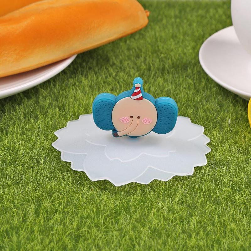 Cherry Blossom Silica Gel Cup Cap Practical Flexible Easy to Carry Flexibility Heat Resistant Transparent Silicone Cup Cap - ebowsos