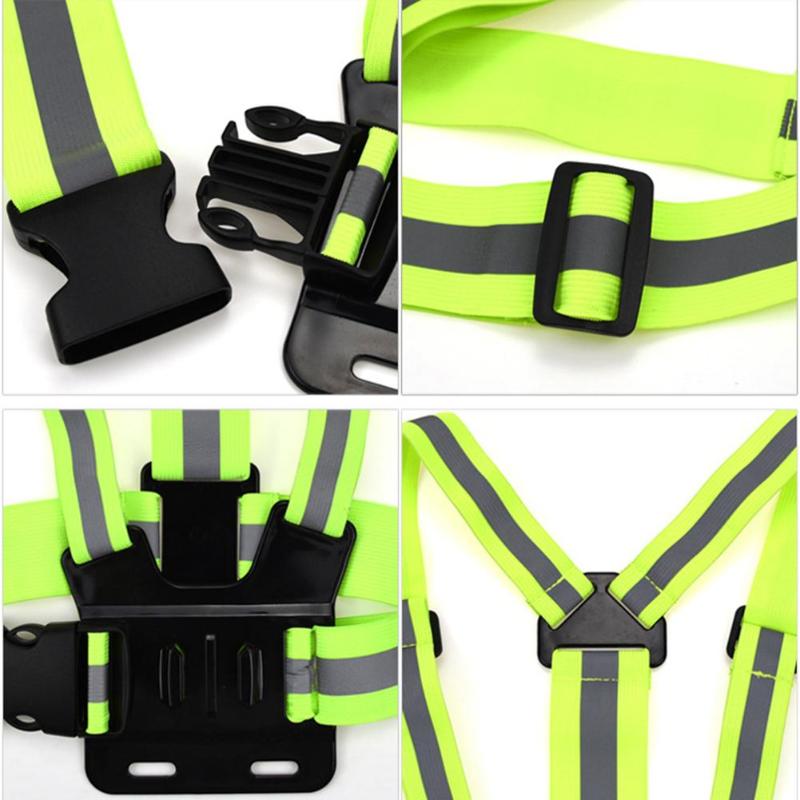 Chest Strap Elastic Fluorescent Shoulder Strap Night Running Luminous Vest Holder for Gopro Hero 6 SJCAM High Quality Strap New - ebowsos
