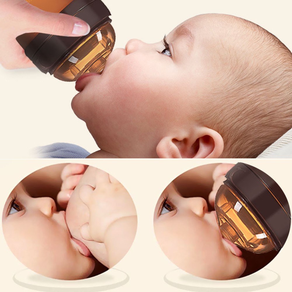 Child Silicone Bottle Anti Colic Air Wide Neck Natural Nursing Feed Case Infant Feeding Set Feeding Set Baby Feeding Set-ebowsos
