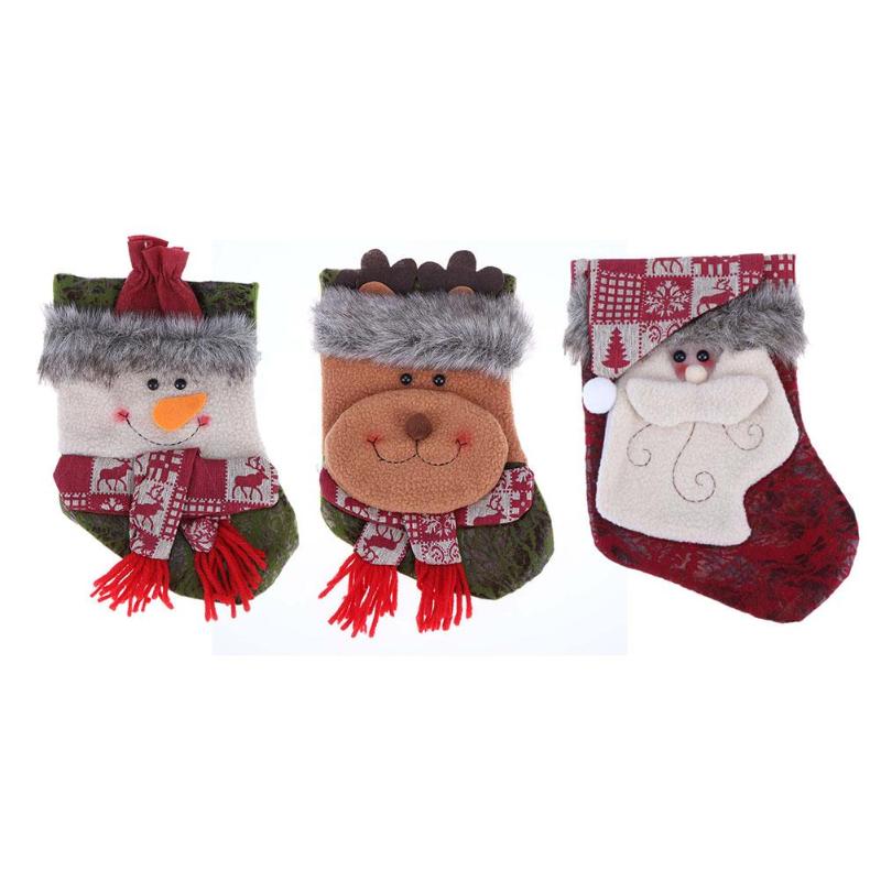 Christmas Decorations Children Candy Stereo-shaped Bag Gifts Bag Stockings - ebowsos