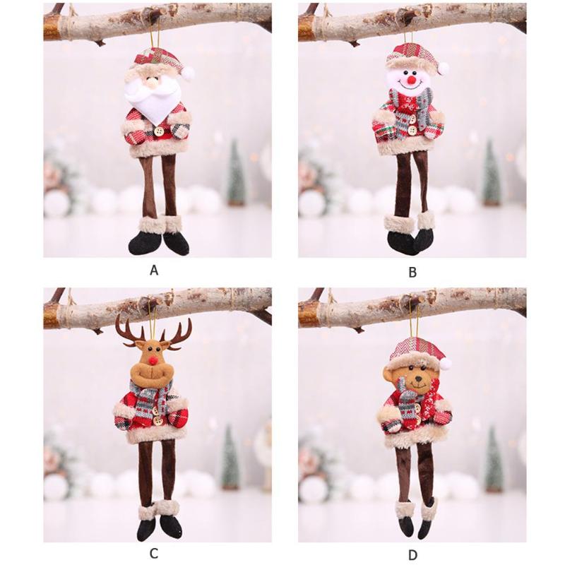 Christmas Ornaments Santa Claus Snowman Reindeer Xmas Tree Hanging Decor - ebowsos