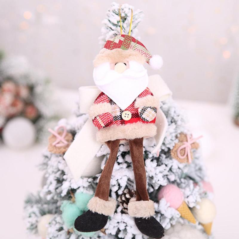 Christmas Ornaments Santa Claus Snowman Reindeer Xmas Tree Hanging Decor - ebowsos