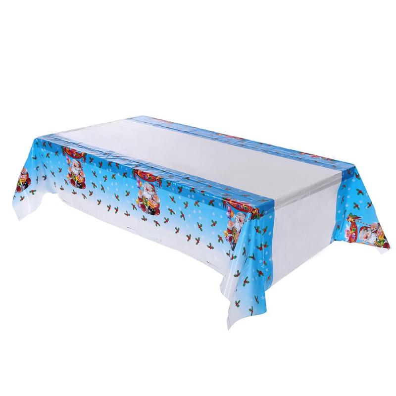Christmas Rectangle PVC Cartoon Table Cloth Disposable Tablecloth Table Mat - ebowsos