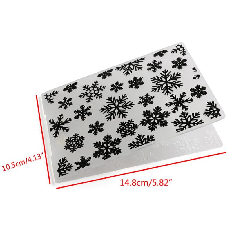 Christmas Snowflake Plastic Embossing Folder Stencil for Scrapbooking DIY Photo Album Decorative Embossing Folder Template Craf - ebowsos