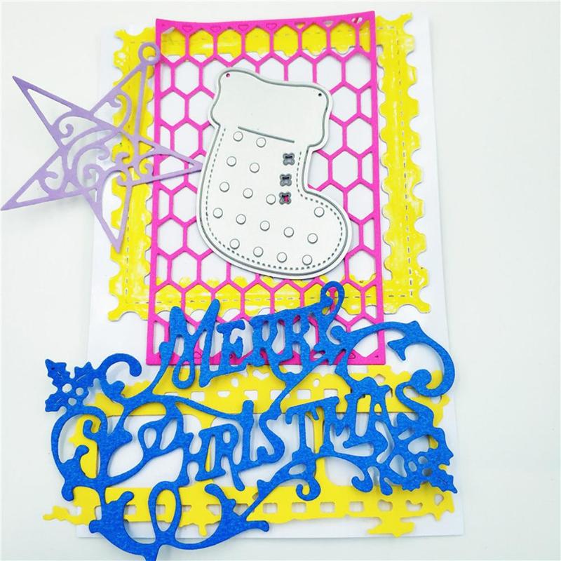 Christmas Stockings Metal DIY Cutting Dies Stencils Embossing Stamp Craft - ebowsos