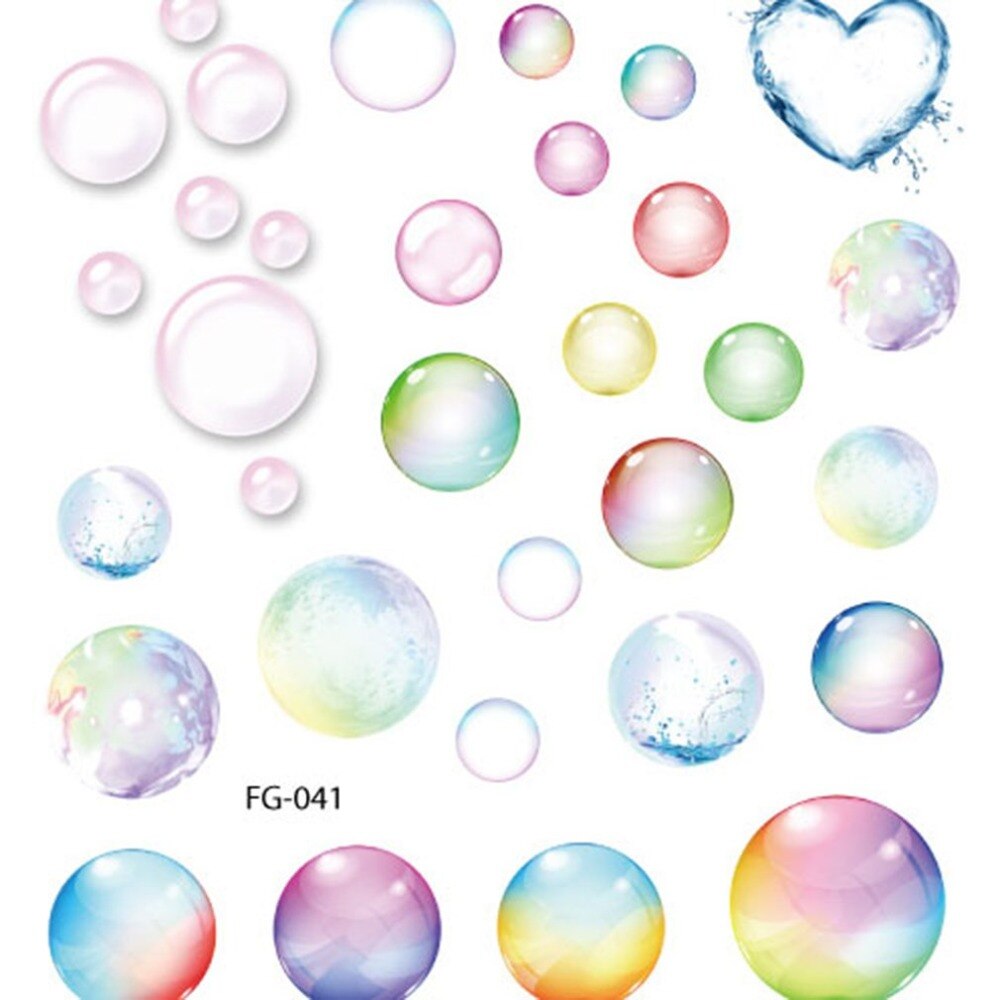 Colorful Bubbles Waterproof Temporary Tattoo Stickers Portable Body Art Universal Beauty Decal Flash Tatoo Fake Tattoos - ebowsos