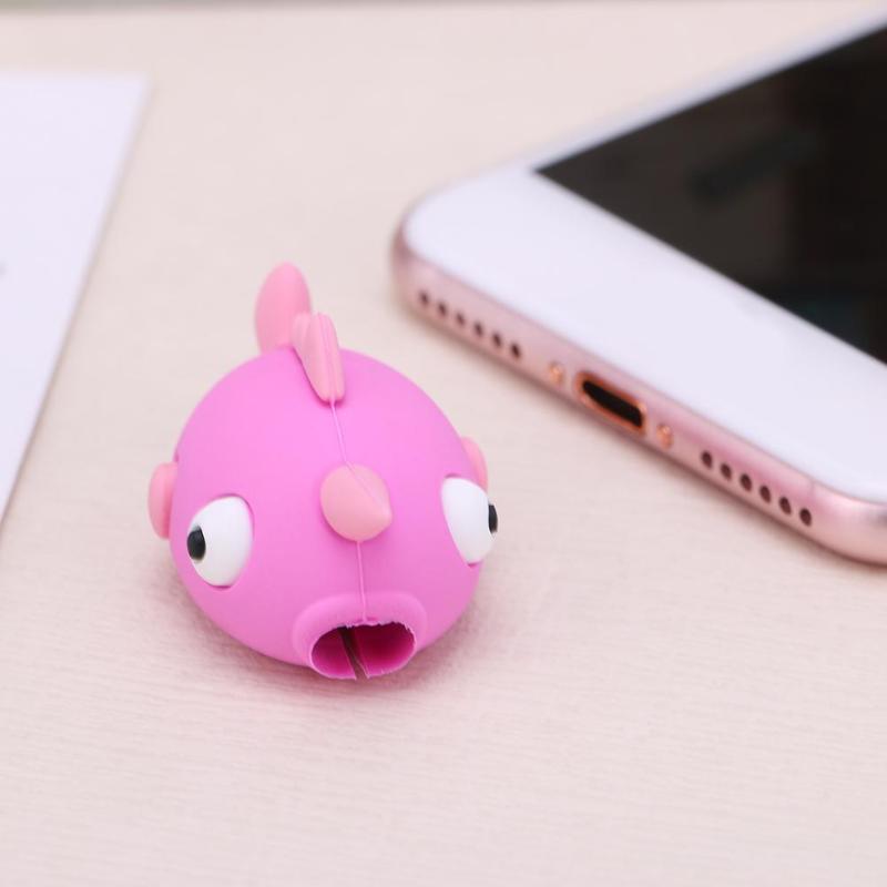 Colorful Cute Bite Cartoon Fish Shape Anti Break Cable Protector Cord Wire Protection Charging Cable Protective Cover Promotion - ebowsos