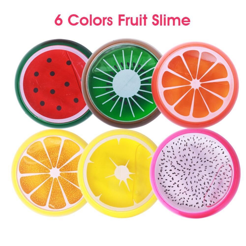 Colorful DIY Crystal Fruit Slime Putty Polymer Clay Toy Soft Rubber for Kids Intelligent Hand Plasticine Mud Playdough-ebowsos