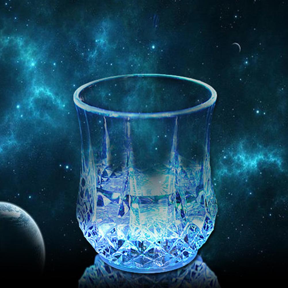 Colorful LED Wine Drink Cup Toy Bar Shaped Water Sensing LED Flash Light Party for Baby Pretend Party Home Decoration Toy-ebowsos