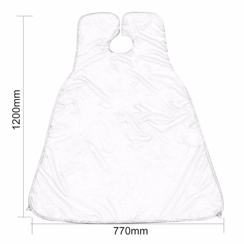 Compact Size Waterproof Beard Shave Apron Solid Color Men Household Bathroom Beard Trimming Apron Hair Shave Apron Styling Tools - ebowsos