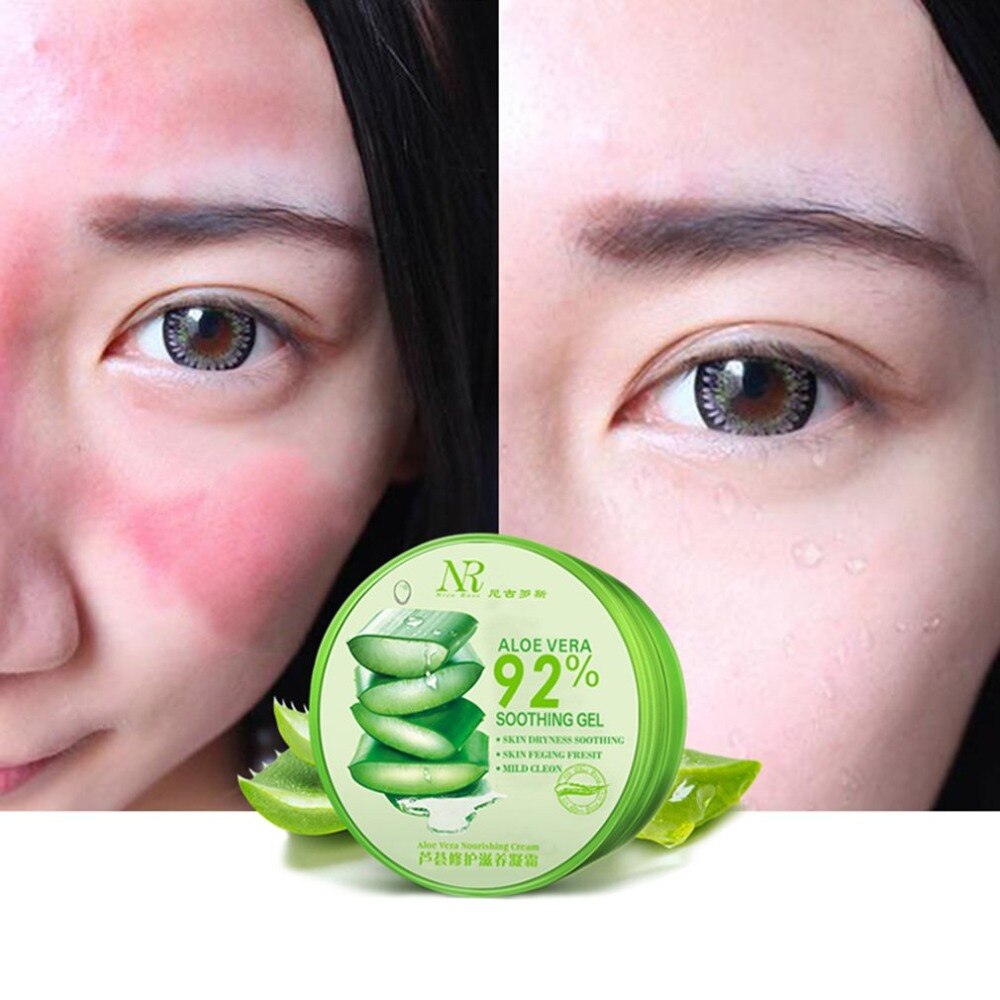 Concentrated Aloe Vera Gel Soothing Moisturizing Whitening Cream Anti Acne Oil-Control Gel Recovery After Sunburn - ebowsos