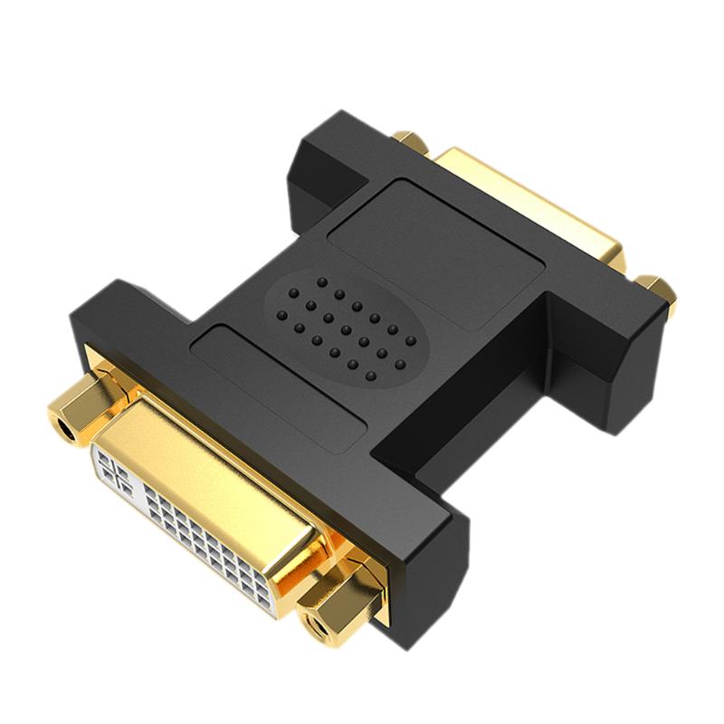 Converter Extender 24+5Pin DVI Female to Female Cable Extender Gold Plated Connectors for PC HDTV Test Board Projector - ebowsos