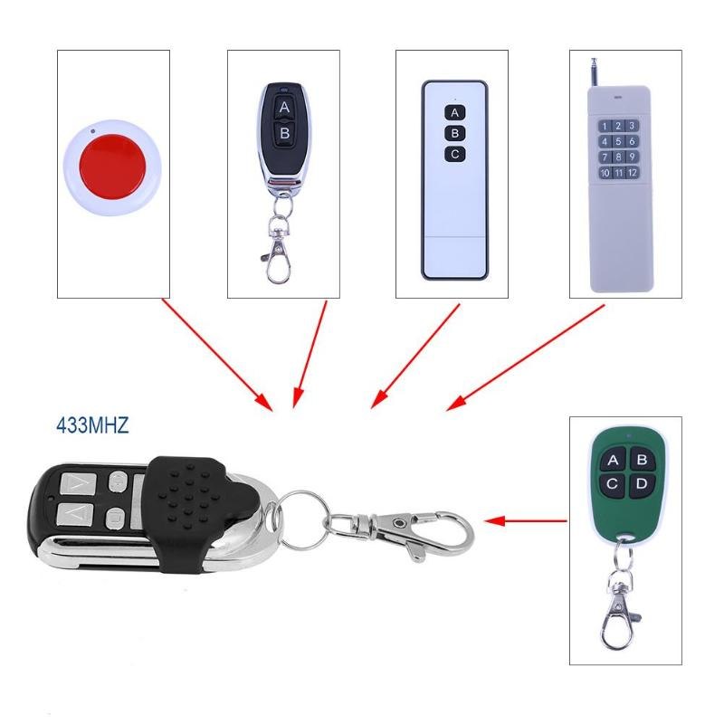 Copy Code Remote 4 Channel Wireless Remote Control Cloning Duplicator Learning Garage Door Opener Copy Controller for PT/SC/LX - ebowsos