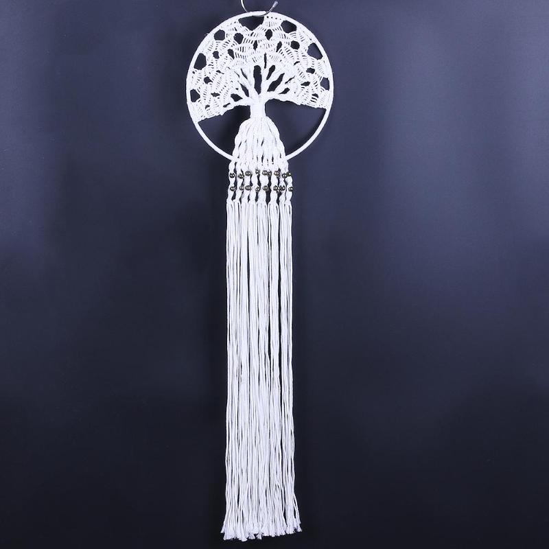 Cotton Yarn Hanging Tapestry Ornaments Hand-Woven Tapestry Dream Catcher Wall Decor Gift Diameter Decoration - ebowsos