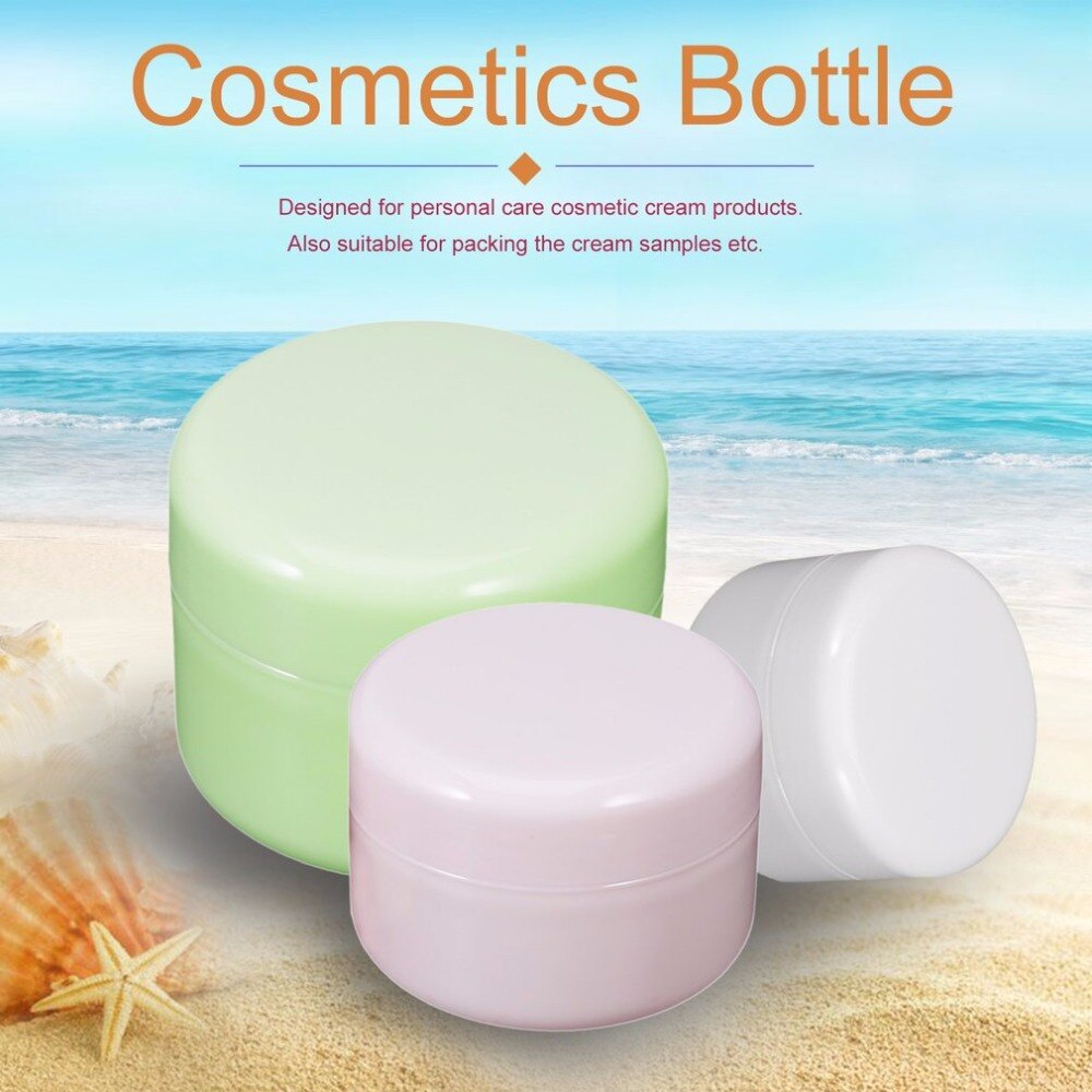 Cream Jar Bottle Round Empty PP Plastic Cosmetic Container Refillable Bottle For Small Makeup Sub-bottling With Screw Caps - ebowsos