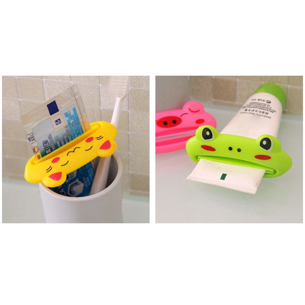 Creative Cartoon Toothpaste Manual Squeezer Cosmetics Extruders Facial Cleanser Squeezing Tool Bathroom Supplies - ebowsos