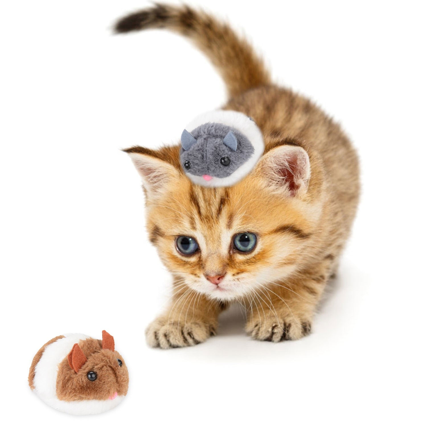 Creative Cat Toys Bite-Resistant Mice Shape Vibrating Moving Cat Interactive Toy Cat Chew Toys Pet Supplies-ebowsos