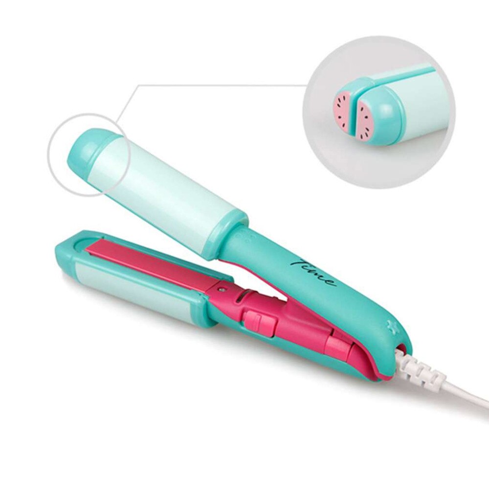 Creative Korea Cute Fruit Mini Electric Hair Straightener and Curling Irons Portable Hair Curler Small Size Straightener - ebowsos