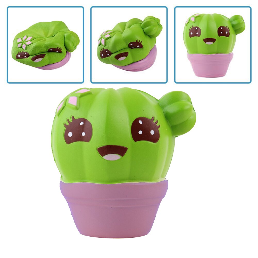 Creative Mini Cactus Cream Bread Cake Scented Squeeze Slow Rising Strap Kid Adult Antistress Squeeze Toy Gift Children Baby Toys-ebowsos