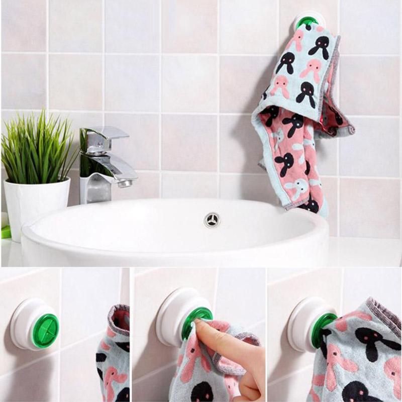 Creative Self-Adhesive Towel Hook Clip Cloth Dishclouth Bathroom Organizer Wall Hanger Hooks Kitchen Storage Holders Rack Gadget - ebowsos
