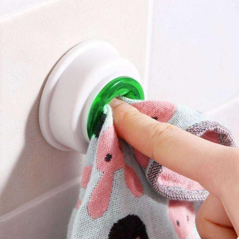 Creative Self-Adhesive Towel Hook Clip Cloth Dishclouth Bathroom Organizer Wall Hanger Hooks Kitchen Storage Holders Rack Gadget - ebowsos