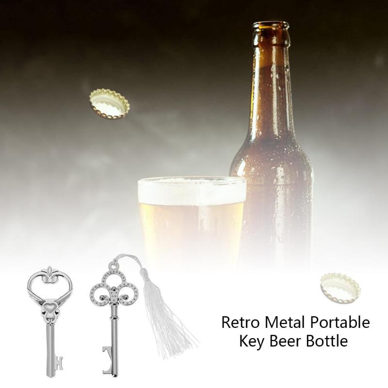 Creative Stainless Steel Beer Bottle Opener Key Rings Chain Wedding Gifts - ebowsos
