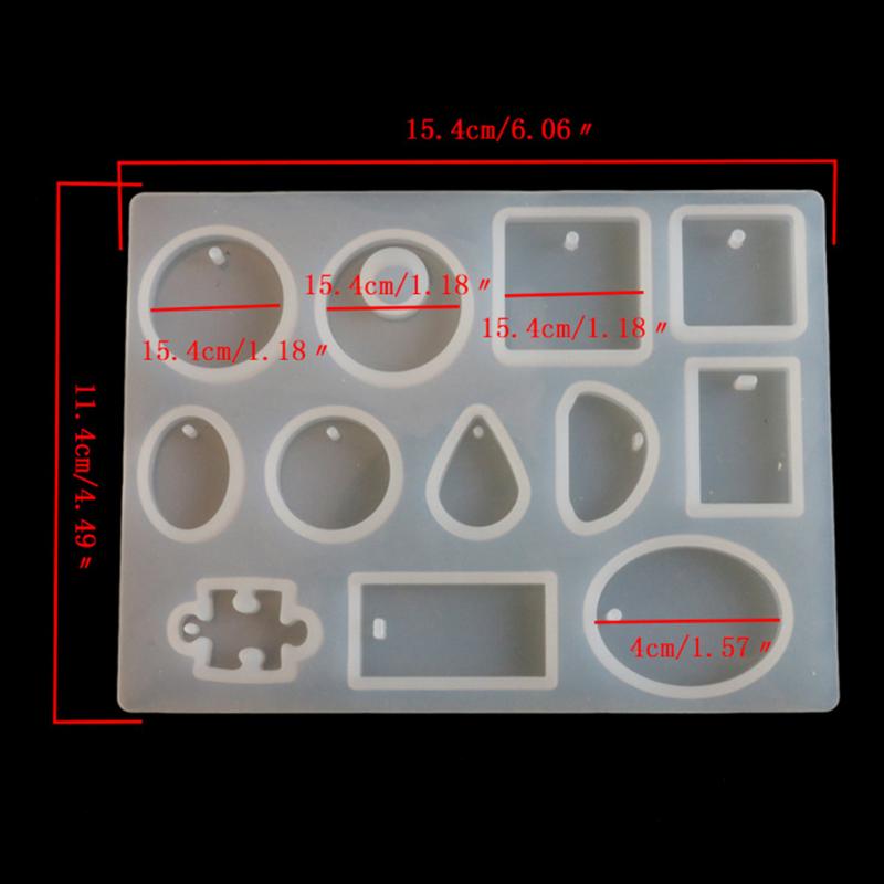 Crystal Silicone Mold Necklace Pendant Resin Jewelry Making Mould DIY Craft - ebowsos