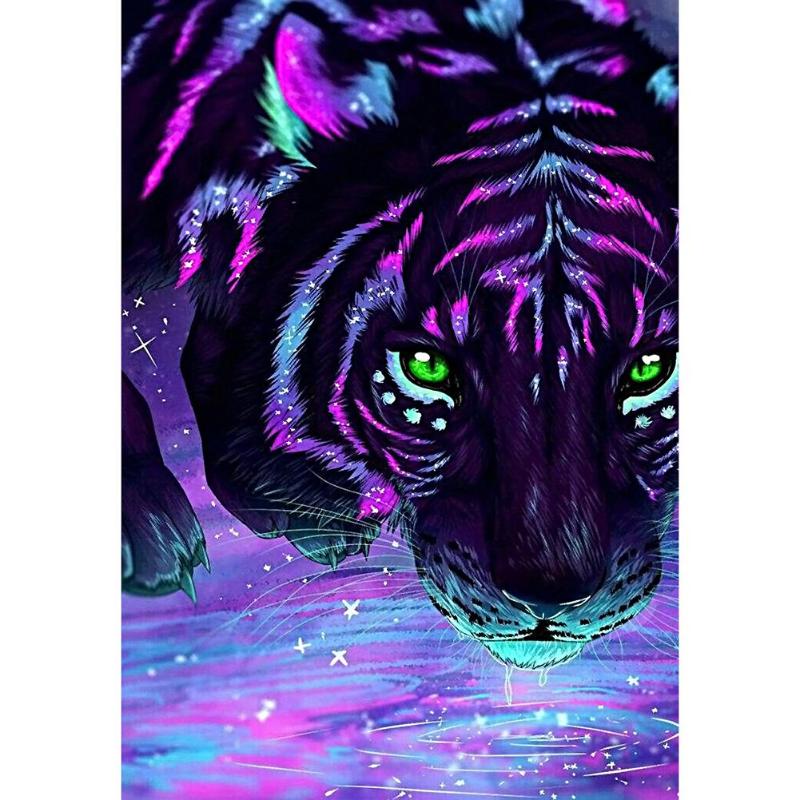Cute And Beautiful 5D DIY Full Drill Diamond Painting Novelty Tiger Cross Stitch Embroidery High Quality Diamond Painting - ebowsos