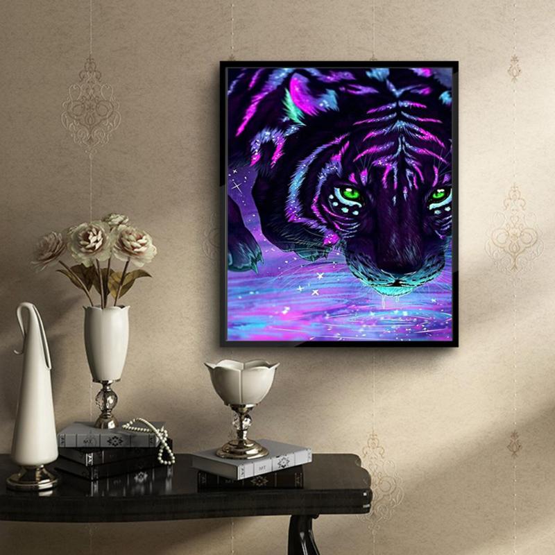 Cute And Beautiful 5D DIY Full Drill Diamond Painting Novelty Tiger Cross Stitch Embroidery High Quality Diamond Painting - ebowsos