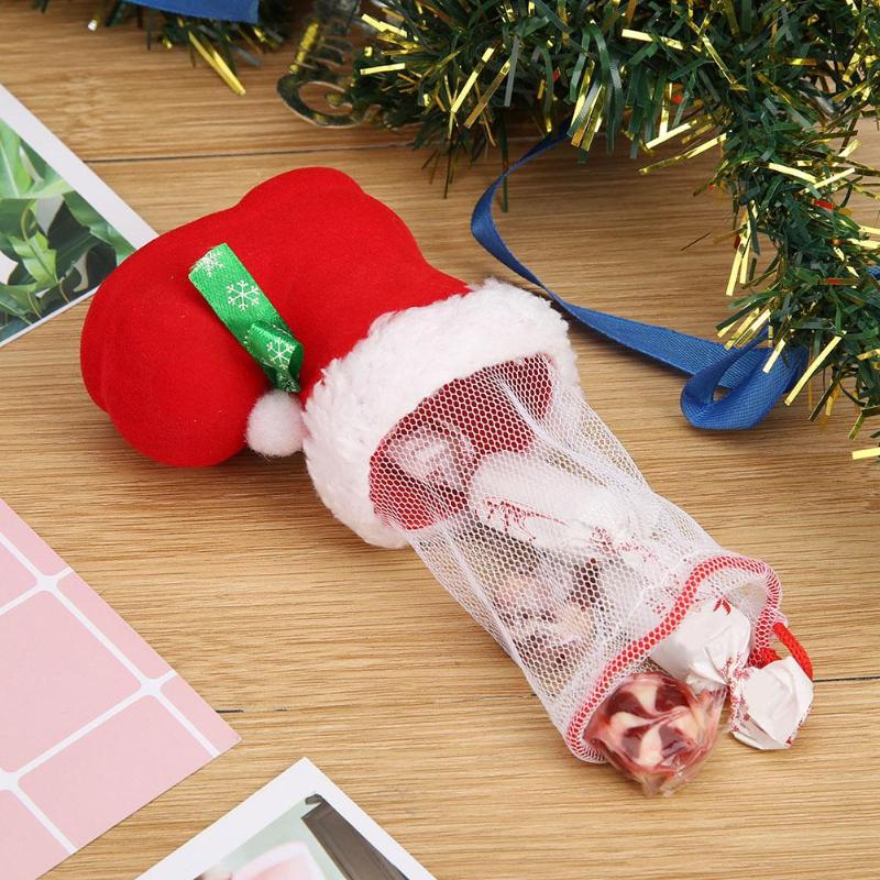 Cute Candy Holder Bag Boot Christmas Home New Year Xmas Stocking Decor Gift - ebowsos