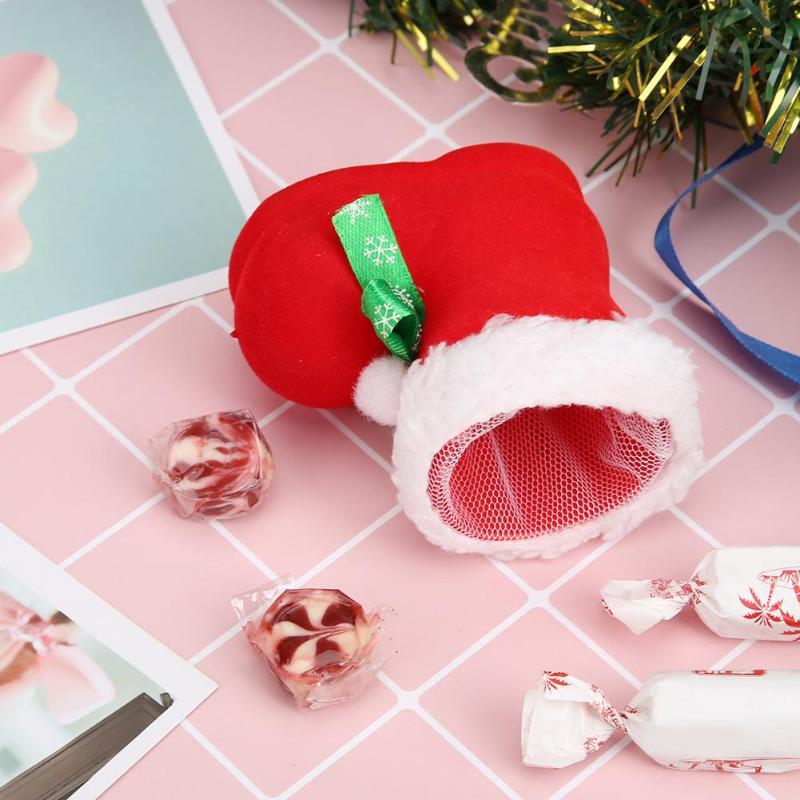 Cute Candy Holder Bag Boot Christmas Home New Year Xmas Stocking Decor Gift - ebowsos