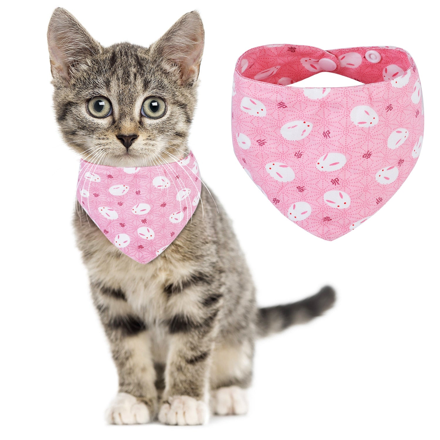 Cute Cat Triangle Towel Saliva Towel Scarf Kitten Cat Collar Pet Jewelry Cartoon Triangle Towel Bib Pet Decoration Supplies-ebowsos