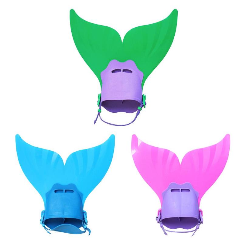 Cute Children Swimming Fin Diving Foot Flippers Water Sports Training Shoes Feet Tail-ebowsos