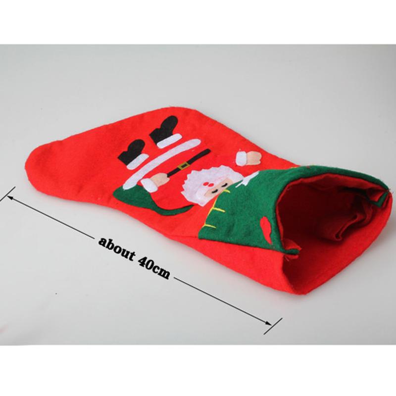 Cute Christmas Decoration Santa Claus Socks Gifts Christmas Stocking Gift Bag as Children Gifts Home Decoration Dropshipping - ebowsos