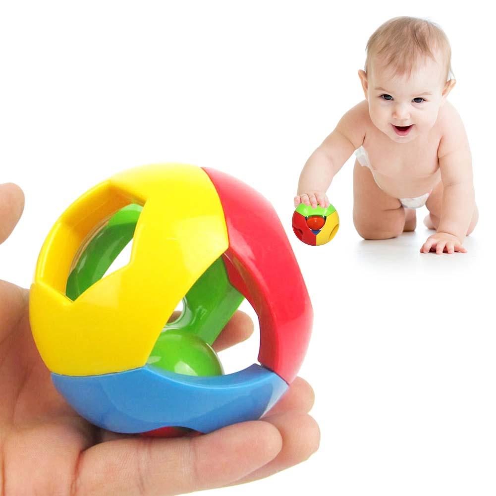 Cute Handbell Musical Developmental Bed Bells Baby Toy Rattle Four-color Ball-ebowsos