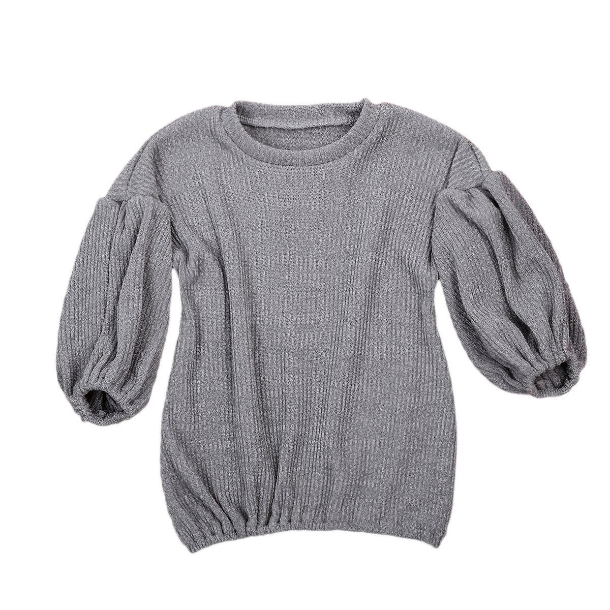 Cute Kids Girl Long Sleeve Shirt Tops Sweater O-neck shirt Baby Tee Pullover Top - ebowsos