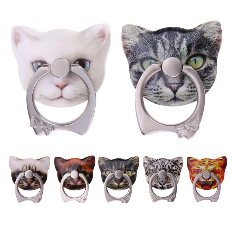 Cute Kitten Shape 360 Roating Finger Ring Mobile Phone Stand Holder for iPhone Samsung Huawei Xiaomi All Smart Phones Hot Sale - ebowsos