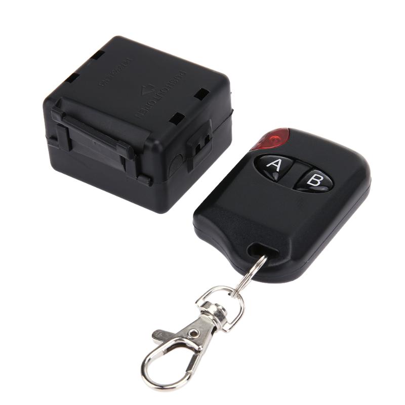 DC 12V Single Open Metal Button Two Key /433 MHz Remote Control Learning Method Transmit 20-100M - ebowsos