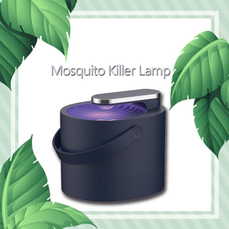 DC5V USB Electric Mosquito Killer Photocatalysis Mute LED Lamp UV Bug Zapper Mosquito Insect Trap Light 131*121*112mm - ebowsos