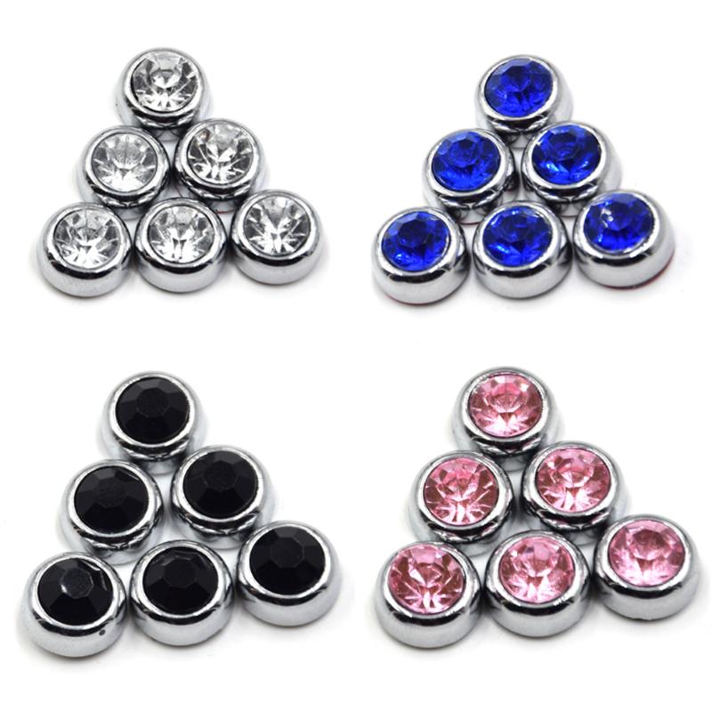 DIY Car 13mm 6pcs Crystal Diamond Decoration Sticker - ebowsos