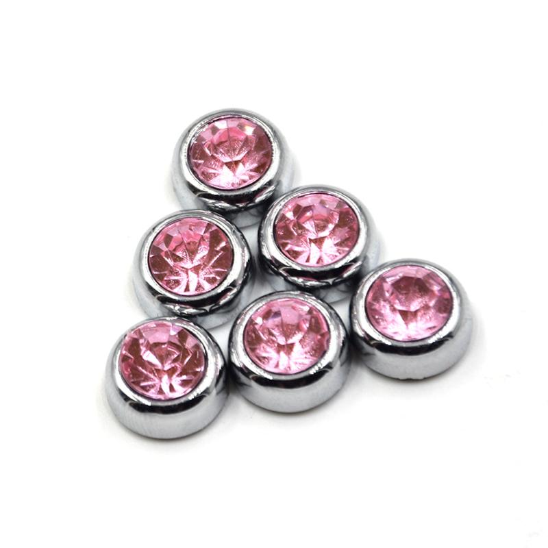 DIY Car 13mm 6pcs Crystal Diamond Decoration Sticker - ebowsos