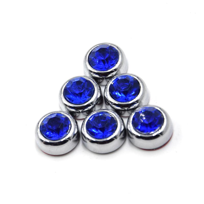 DIY Car 13mm 6pcs Crystal Diamond Decoration Sticker - ebowsos