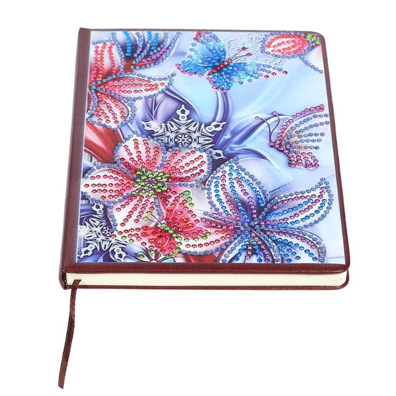 DIY flower Special Shaped Diamond Painting 100 Pages Notebook Sketchbook The Most Popular DIY Decoration DIY Painting Craft gift - ebowsos