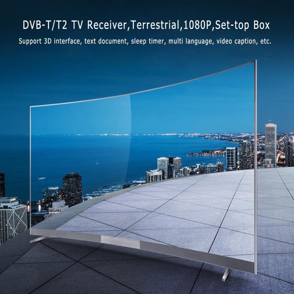 DVB-T/T2 Set Top Box TV Receiver 3D Digital Video Terrestrial MPEG4 PVR HD 1080P 3D Set-top Box TV Box EU High Quality Accessory - ebowsos