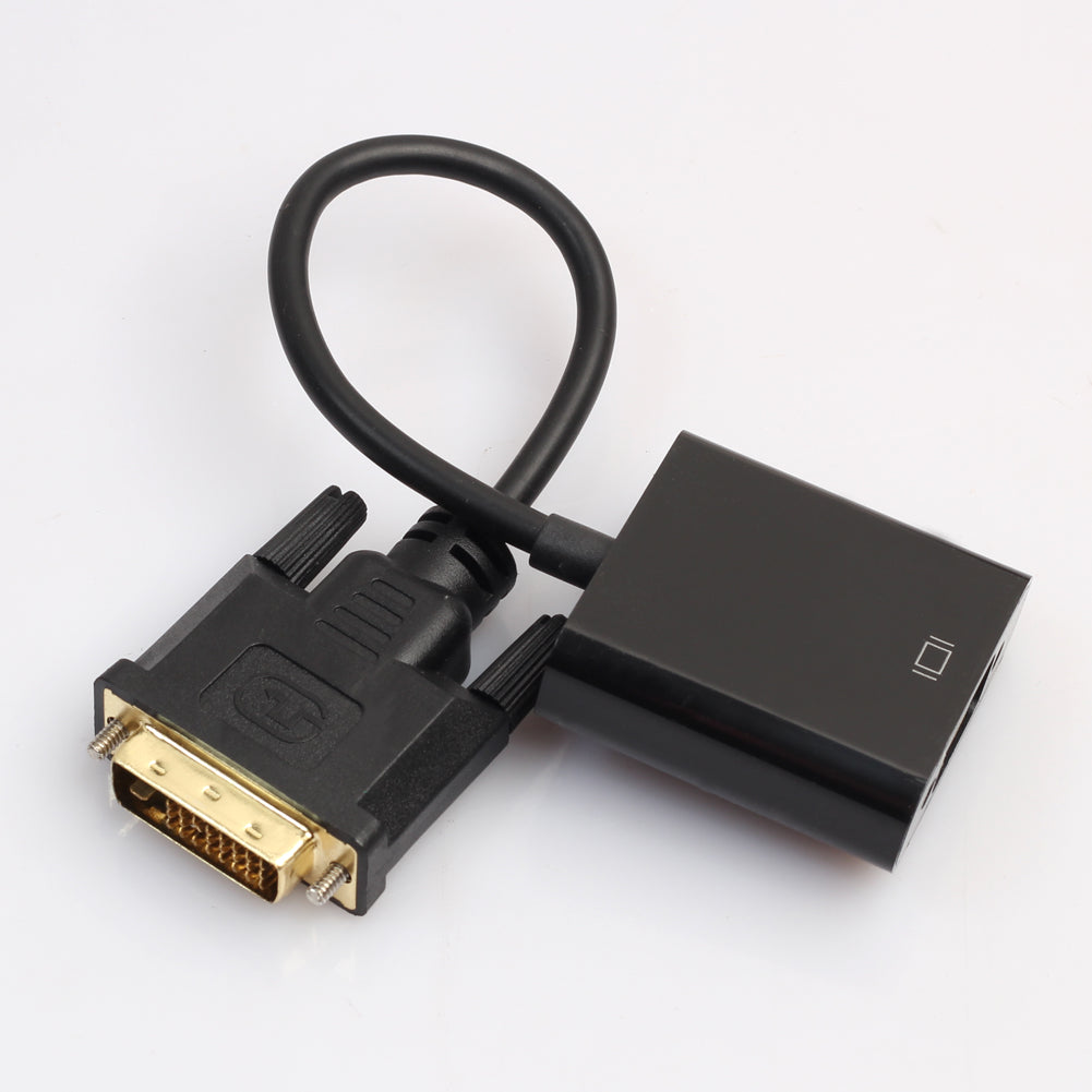 DVI-D to VGA HDTV Converter Monitor Cable 1080P DVI-D 24+1 to VGA HDTV Monitor Cable Adapter Converter for PC Display Card - ebowsos