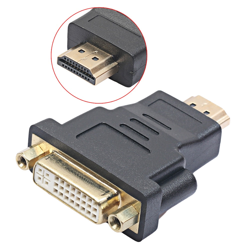 DVI-I Dual Link 24+5pin Female to HDMI Male Gold Plated Converter Adapter for HDTV DVD LCD - ebowsos