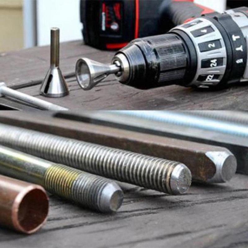 Deburring External Chamfer Tool Metal Remove Burr Tools for Chuck Drill Bit - ebowsos